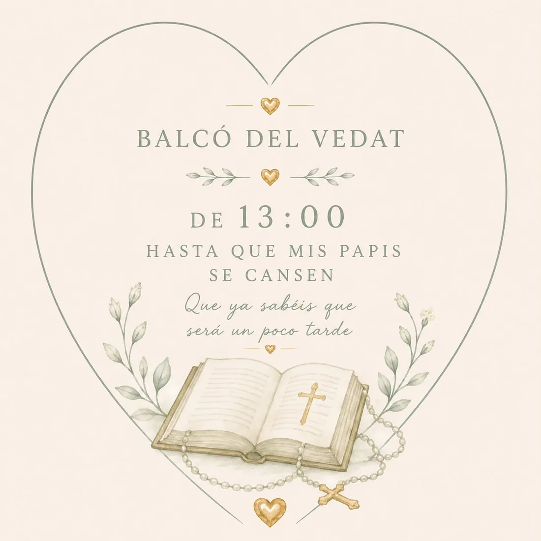 Balcó del Vedat, de 13:00 hasta que mis papis se cansen. Que ya sabéis que será un poco tarde.